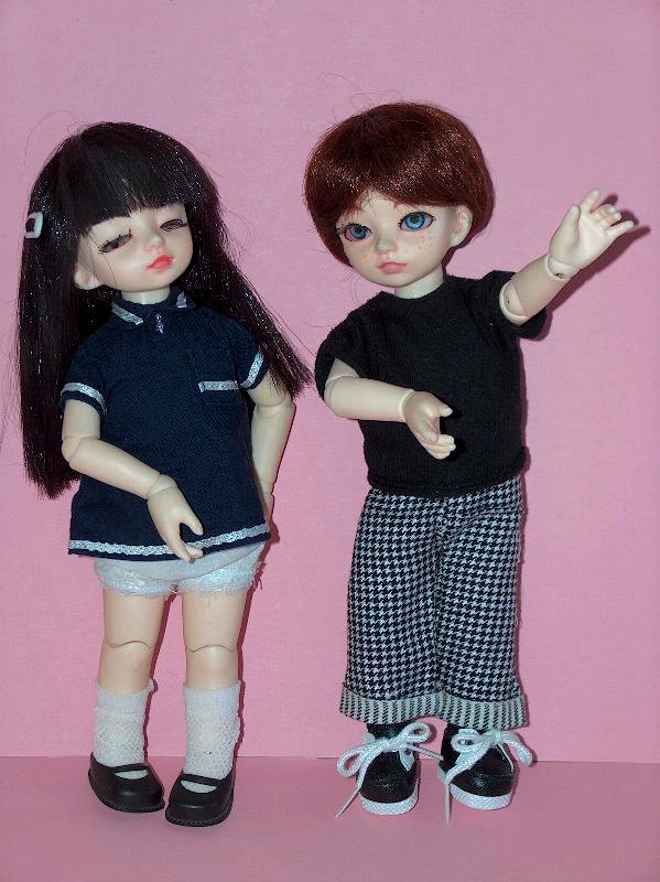 Dollzone Ami and Ani ball jointed dolls